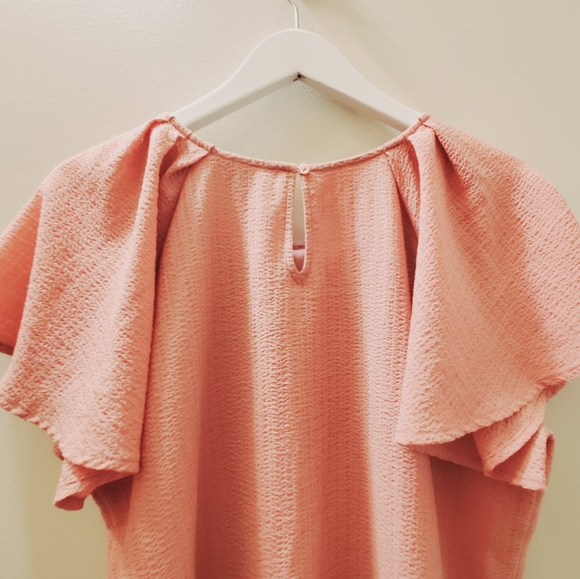 Banana Republic punk short angel sleeve pink top medium - Picture 5 of 8